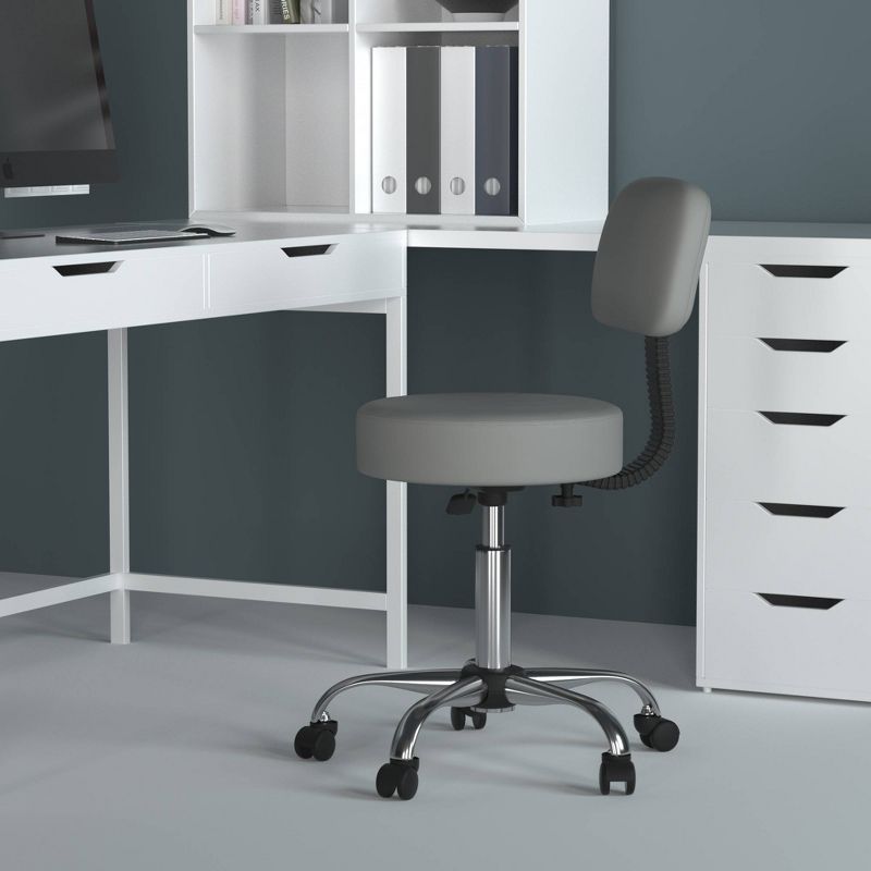 Medical Stool with Back Cushion - Boss Office Products, 3 of 9
