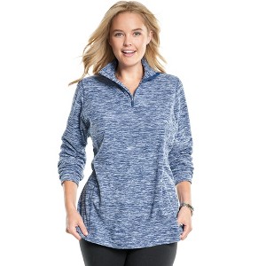 Woman Within Microfleece Quarter-Zip Pullover - 1 of 4