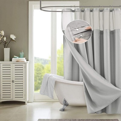 Dainty Home Complete Shower Curtain With Detachable Liner