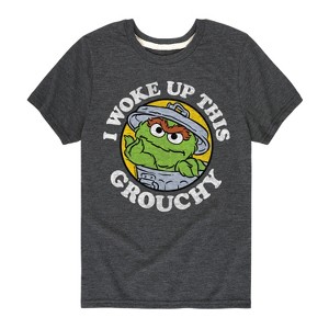 Boys' - Sesame Street - Woke Up This Grouchy Short Sleeve Graphic T-Shirt - 1 of 4