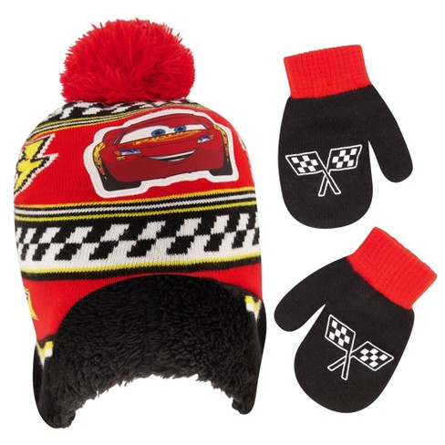 Cars Lightning McQueen Kinder Jungen Winter-Set Mütze und