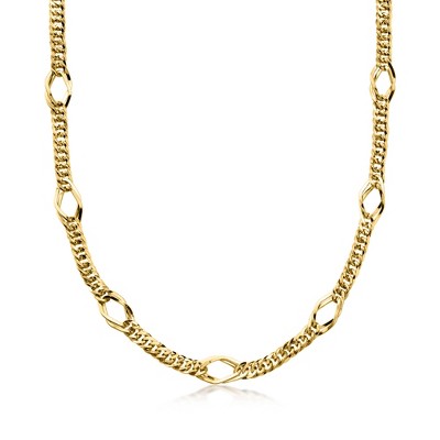 Ross-Simons Italian 4mm 14kt Yellow Gold-Plated Flat Snake-Chain