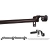 Versailles 5/8" Diameter Double-Up Curtain Rod - Espresso - 4 of 4