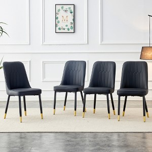 Set of 2/4 Dining Chair Dinner Chair Armless Chairs with Padded Seat - Modernluxe - 1 of 4