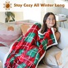 Tirrinia Plaid Christmas Throw TV Fleece Blanket 50"x60", Super Soft Warm Comfy Plush Fleece Bedding Couch Cabin Decorative Throw Blanket - 2 of 4