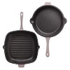 BergHOFF Neo 3Pc Cast Iron Cookware Set, Fry Pan 10", Square Grill Pan 11" & Slotted Steak Press - image 3 of 4