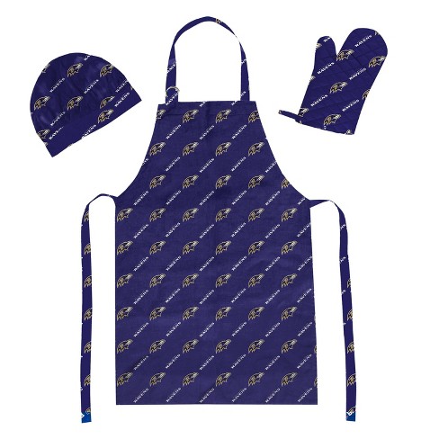 Officially Licensed NFL Baltimore Ravens BBQ Apron with Tools