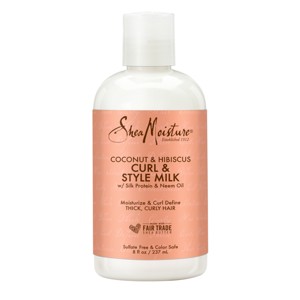 SheaMoisture Coconut & Hibiscus Curl & Style Milk For Thick Curly Hair - 8 fl oz - 1 of 4
