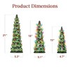 Best Choice Products Set of 3 XL Pre-Lit Hand-Painted Ceramic Tabletop Christmas Trees - 2 of 4