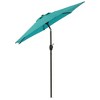 7.5' x 7.5' Outdoor Patio Umbrella with Button Tilt and Crank - Wellfor - 3 of 4