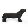 Hyrum Outdoor Labrador Dog Garden Bench Matte Black - Christopher Knight Home - 4 of 4