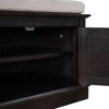 Shoe Storage Bench Soft Storage Stool With Adjustable Shelves Detachable Cushion Seat 4 Soft-Close Doors Shoe Entryway Bench For Living Room Bedroom - 3 of 4