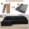 106"Cloud Modular Sectional Sofa with L-Shaped Chaise Comfy Deep Seat Corduroy Couch Modern Oversized Upholstered Couches for Living Room Apartment - 2 of 4