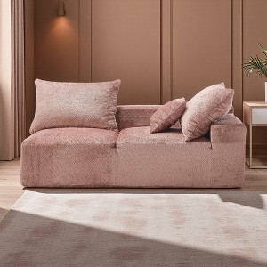67.7" Chenille 2-Seater Modular Sofa with Lounging Design, No-Installation Setup - 1 of 4