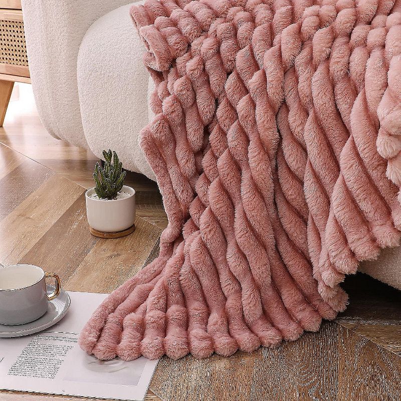 Kate Aurora Lux Ultra Soft & Plush Umbra Ombre Designed Oversized Accent Throw Blanket - 50 in. W x 70 in. L, 1 of 9