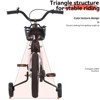 VASIP 16 inch White Kids Bike with Training Wheels & Stand - Adjustable Seat for Boys & Girls Ages 4-8 (41-53in) - 3 of 4