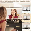 45.9In Makeup Vanity Desk, 3 Lighting Modes Adjustable Brightness, Vanity Table with Power Outlet &8 Drawers, for Powder Room and Bedroom - 4 of 4