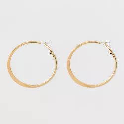 Large Knife Edge Hoop Earrings - A New Day™ Gold
