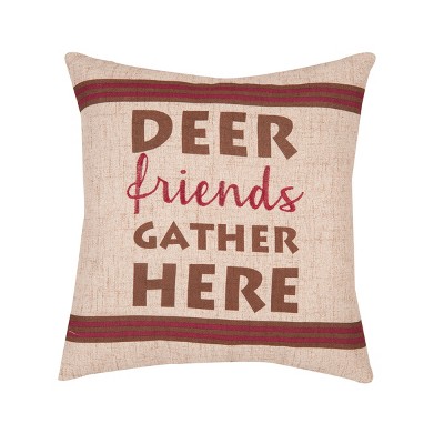 C&F Home 16" x 16" Gather Here Printed / Embroidered Thanksgiving Throw Pillow