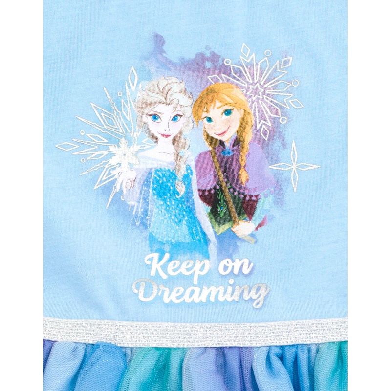 Disney Raya and the Last Dragon Little Mermaid Frozen Nightmare Before Christmas Girls Tulle Dress Toddler to Big Kid, 4 of 9