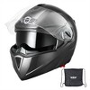 AHR Modular Full Face Motorcycle Helmet Flip up Dual Visor Motocross DOT S/M/L/XL/XXL - 4 of 4