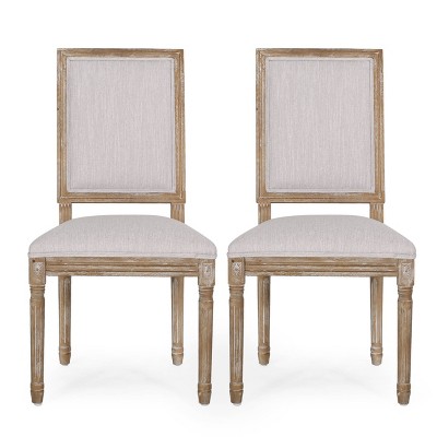 2pk Regina French Country Wood Upholstered Dining Chairs  - Christopher Knight Home