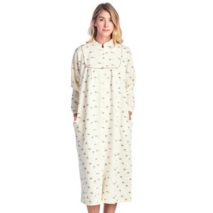 Casual Nights Women's Long Quilted Robe House Dress - 1 of 4