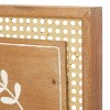 Farmhouse Wood and Metal Wall decor Brown/Red - Olivia & May: Vertical Abstract Art, Spot Clean, 15.75" - 3 of 4