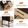 Nasitip Farmhouse Nightstand with 2-Drawers & Metal Legs, Rustic Storage Cabinet for Bedroom, Living Room - 4 of 4