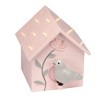 Lambs & Ivy Petals Pink/Gray Birdhouse Table Top Night Light LED Lamp - 4 of 4