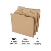 HITOUCH BUSINESS SERVICES File Folders 1/3 Cut Letter Size Kraft 100/Box TR509315/509315 - 2 of 2