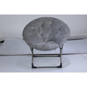 Garvee XL Faux Fur Saucer Chair, Foldable Plush Lounge Accent Chair with Non-Slip Base for Teens & Adults - 1 of 1