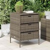 vidaXL Patio Storage Cabinet Tool Organizer Outdoor Furniture Poly Rattan - 3 of 4