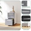 QingMoon 3 Drawer Mobile File Cabinet, Rolling Storage Cabinet with Lock, Wheels and Recessed Handle, Holds A4, Letter, and legal documents - 3 of 4