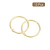 Unique Bargains Carbon Steel Loose Leaf Binder Snap Shower Curtain Rings 15 Pcs - 3 of 4