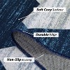 Acekool Washable Rug, Non-Slip, Low Pile, Soft Checkered Carpet for Living Room, Bedroom, Office, Modern Farmhouse, Navy Blue - 4 of 4