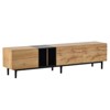 TiramisuBest Vintage Bevel TV Stand with Drawers Solid Wood Legs Entertainment Center Media Console for Living Room Bedroom - 4 of 4