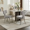 NicBex Modern Hardwood Upholstered Dining Chairs Set of 2 with Copper Nails & Curved Backrest,Linen Fabric Kitchen Chairs,Living Room Chairs - 3 of 4