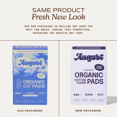 Its August Organic Super Pads - 16ct