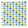 Bacati - Elephants Aqua/Lime/Gray Storage Toy Chest - 3 of 4