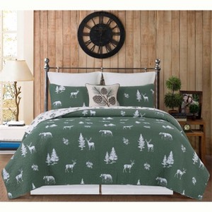 C&F Home Fernwood Forest Cotton Blend King Bed 3-Piece Quilt Set - 1 of 1