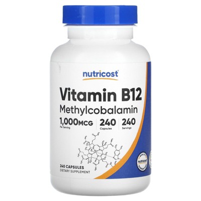 Nutricost Vitamin B12, 1,000 mcg, 240 Capsules