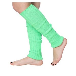 Isadora Paccini Women's 80s Style Ribbed Leg Warmers Emerald Green Harmony for Parties & Sports Accessories - 1 of 1