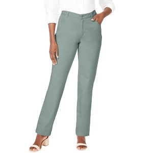 Jessica London Classic Cotton Denim Straight-Leg Jean - 1 of 4