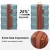 3 Pcs Hardshell Luggage Sets With 360° Spinner Wheels TSA Lock Adjustable Telescopic Handle Lightweight Suitcase For Travel 3 Sizes (20" 24" 28") - 4 of 4