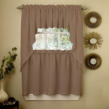 Opaque Ripcord Kitchen Window Curtains by Sweet Home Collection™