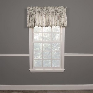 Ellis Curtain Abigail High Quality Water Proof Room Darkening Blackout Tailored Window Valance - 80 x 15, Purple - 1 of 4