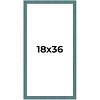 PosterPalooza | Panoramic Simple Blue Picture Frame - UV Acrylic, Foam Board Backing, Hanging Hardware - 2 of 4