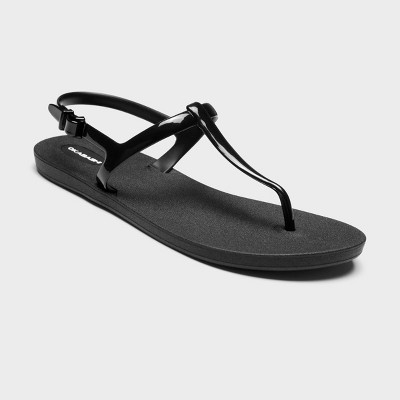 black thong flip flops