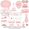 Big Dot of Happiness 40th Pink Rose Gold Birthday - Happy Birthday Party Photo Booth Props Kit - 20 Count - 2 of 4